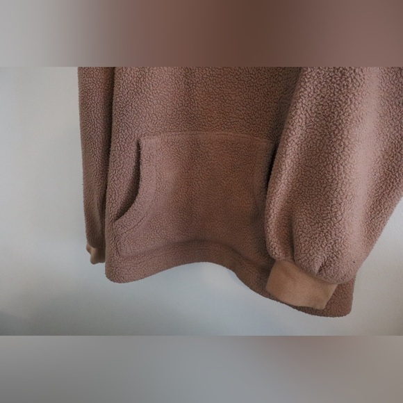 Madewell Teddy Sherpa Hoodie Pullover Sweatshirt - Picture 5 of 5